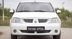 1 859 р. Защитная сетка решетки переднего бампера РА Renault Logan 1 дорестайлинг (2004-2010)  с доставкой в г. Пермь. Увеличить фотографию 2