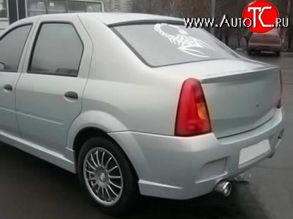 2 699 р. Лип спойлер Street Renault Logan 1 дорестайлинг (2004-2010) (Неокрашенный)  с доставкой в г. Пермь