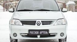 929 р. Зимняя заглушка решетки радиатора РА Renault Logan 1 дорестайлинг (2004-2010)  с доставкой в г. Пермь. Увеличить фотографию 3