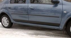 3 299 р. Молдинги RA (комплект) Renault Logan 1 рестайлинг (2010-2016) (Поверхность глянец (под окраску), Неокрашенные)  с доставкой в г. Пермь. Увеличить фотографию 3