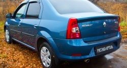 1 239 р. Защитная накладка на задний бампер RA  Renault Logan  1 (2010-2016) рестайлинг  с доставкой в г. Пермь. Увеличить фотографию 3
