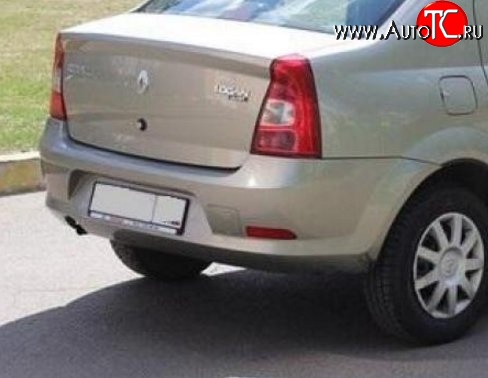 3 899 р. Задний бампер Стандартный Renault Logan 1 рестайлинг (2010-2016) (Неокрашенный)  с доставкой в г. Пермь