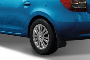 2 379 р. Брызговики Frosch optimum (установка c подкрылком) Renault Logan 1 рестайлинг (2010-2016) (Задние)  с доставкой в г. Пермь. Увеличить фотографию 2
