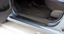 1 679 р. Накладки на порожки автомобиля RA  Renault Logan  1 (2010-2016) рестайлинг (Комплект (4 шт.))  с доставкой в г. Пермь. Увеличить фотографию 3