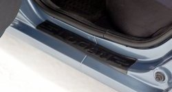 Накладки на порожки автомобиля RA Renault Logan  1 (2010-2016) рестайлинг (Комплект (4 шт.))