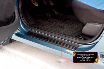 Накладки порожков салона RA Renault Logan 1 дорестайлинг (2004-2010) (Передние)