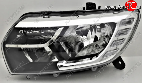 29 749 р. Левая передняя фара DEPO (с ДХО) Renault Logan 2 рестайлинг (2018-2025)  с доставкой в г. Пермь