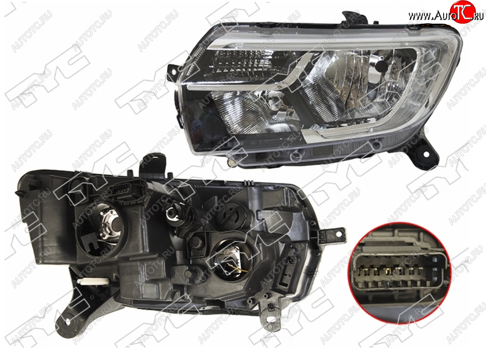 16 599 р. Левая фара TYC Renault Logan 2 рестайлинг (2018-2025)  с доставкой в г. Пермь