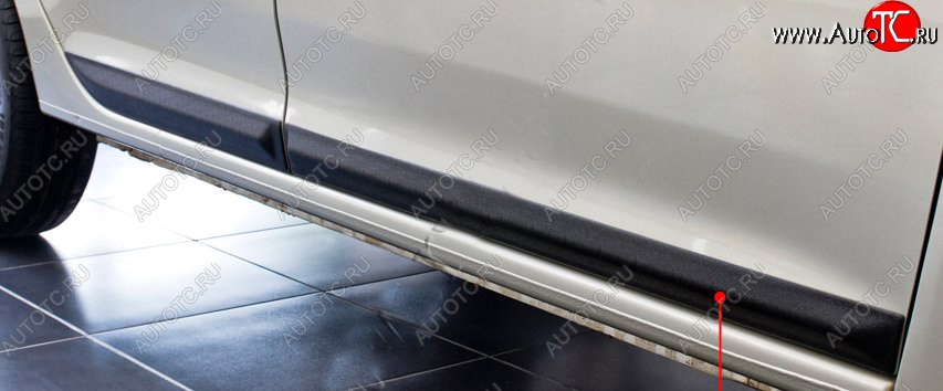 3 369 р. Молдинги дверей RA (комплект)  Renault Logan  2 (2014-2018) дорестайлинг (Поверхность глянец (под окраску), Неокрашенные)  с доставкой в г. Пермь