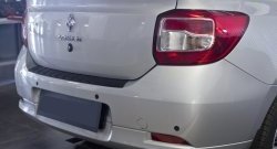 1 569 р. Накладка защитная на задний бампер RA  Renault Logan  2 (2014-2018) дорестайлинг  с доставкой в г. Пермь. Увеличить фотографию 2