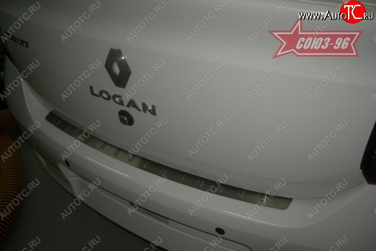 1 439 р. Накладка на задний бампер Souz-96 (штампованная)  Renault Logan  2 (2014-2025) дорестайлинг, рестайлинг  с доставкой в г. Пермь