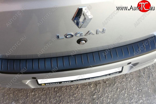 499 р. Защитная накладка заднего бампера Тюн-Авто  Renault Logan  2 (2014-2018) дорестайлинг  с доставкой в г. Пермь