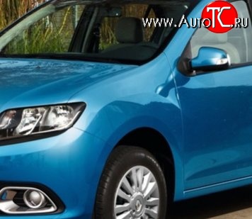 6 949 р. Переднее левое крыло (без отв. под повторитель) Стандартное Renault Logan 2 дорестайлинг (2014-2018) (Окрашенное)  с доставкой в г. Пермь