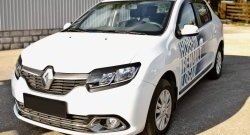 539 р. Реснички на фары RA Renault Logan 2 дорестайлинг (2014-2018) (Неокрашенные)  с доставкой в г. Пермь. Увеличить фотографию 2