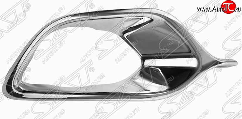 799 р. Правая хромированная вставка в рамку противотуманной фары SAT Renault Logan 2 дорестайлинг (2014-2018)  с доставкой в г. Пермь