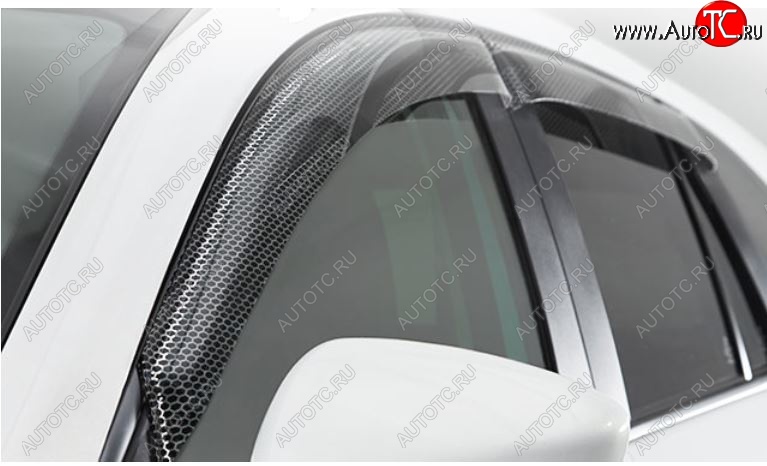 2 199 р. Дефлектор капота CA-Plastiс exclusive  Renault Sandero  (BS) (2009-2014) (Серия Art черная, Без хром.молдинга)  с доставкой в г. Пермь