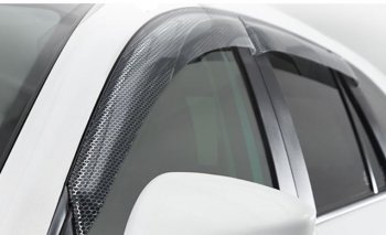 Дефлектор капота CA-Plastiс exclusive Renault Sandero  (BS) (2009-2014) (Серия Art графит, Без хром.молдинга)