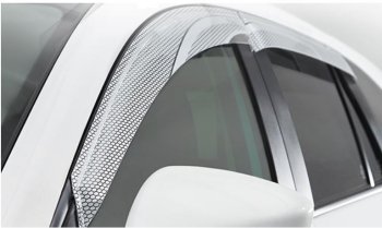 Дефлектор капота CA-Plastiс exclusive Renault Sandero  (BS) (2009-2014) (Серия Art серебро, Без хром.молдинга)