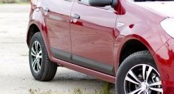 3 399 р. Молдинги дверей RA (Stepway, широкие, комплект) Renault Sandero Stepway (BS) (2010-2014) (Поверхность шагрень)  с доставкой в г. Пермь. Увеличить фотографию 4