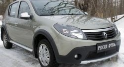 2 199 р. Защитная сетка решетки переднего бампера РА  Renault Sandero Stepway  (BS) (2010-2014)  с доставкой в г. Пермь. Увеличить фотографию 4