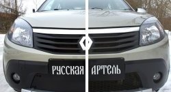 1 099 р. Зимняя заглушка решетки переднего бампера РА  Renault Sandero Stepway  (BS) (2010-2014)  с доставкой в г. Пермь. Увеличить фотографию 7
