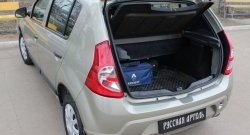 1 669 р. Пластиковый порожек в багажник автомобиля RA Renault Sandero (BS) (2009-2014) (Standart)  с доставкой в г. Пермь. Увеличить фотографию 2