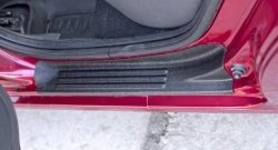 1 739 р. Накладки порожков салона RA Renault Sandero (BS) (2009-2014) (Комплект (передние+задние))  с доставкой в г. Пермь. Увеличить фотографию 5