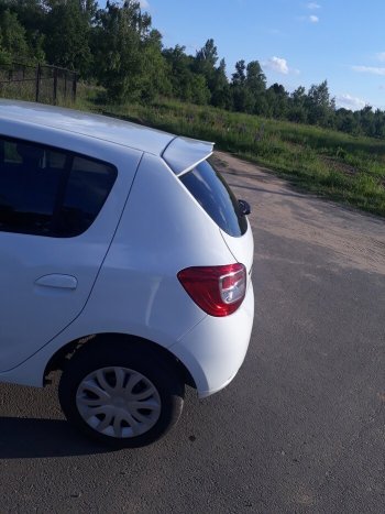 5 599 р. Спойлер INMAX Renault Sandero Stepway (B8) рестайлинг (2018-2022) (неокрашенный)  с доставкой в г. Пермь. Увеличить фотографию 3