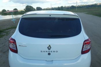 5 599 р. Спойлер INMAX Renault Sandero Stepway (B8) рестайлинг (2018-2022) (неокрашенный)  с доставкой в г. Пермь. Увеличить фотографию 4