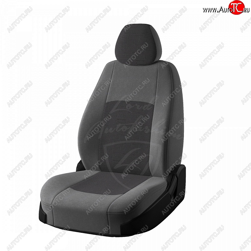 6 749 р. Чехлы для сидений Lord Autofashion Турин (жаккард)  Renault Sandero  (B8) (2018-2025) рестайлинг (Серый Норд, вставка Тома серый)  с доставкой в г. Пермь