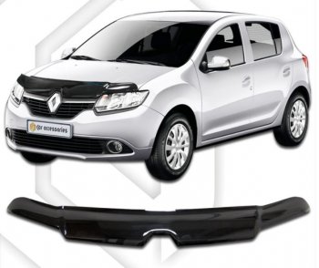 Дефлектор капота CA-Plastic Renault Sandero (B8) дорестайлинг (2014-2018)