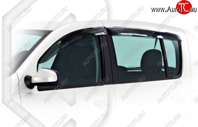 2 199 р. Дефлектора окон CA-Plastic Renault Sandero (B8) дорестайлинг (2014-2018) (Classic полупрозрачный)  с доставкой в г. Пермь