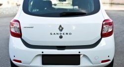 1 739 р. Накладка защитная на задний бампер RA Renault Sandero (B8) дорестайлинг (2014-2018)  с доставкой в г. Пермь. Увеличить фотографию 5