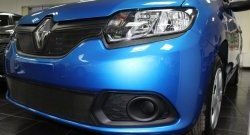 1 469 р. Сетка в решетку радиатора Russtal Renault Sandero (B8) дорестайлинг (2014-2018) (черная)  с доставкой в г. Пермь. Увеличить фотографию 3