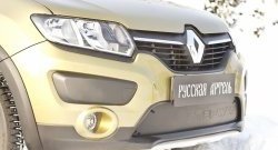 1 329 р. Зимняя заглушка решетки переднего бампера Stepway РА  Renault Sandero Stepway  (B8) (2014-2018) дорестайлинг  с доставкой в г. Пермь. Увеличить фотографию 3
