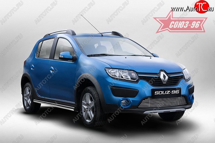 6 029 р. Декоративный элемент воздухозаборника Souz-96 (d10)  Renault Sandero Stepway  (B8) (2014-2018) дорестайлинг  с доставкой в г. Пермь