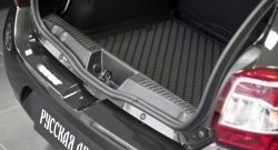1 709 р. Пластиковый порожек в багажник автомобиля RA  Renault Sandero  (B8) (2014-2018) дорестайлинг  с доставкой в г. Пермь. Увеличить фотографию 2