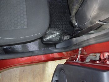 2 299 р. Накладки на ковролин KART Renault Sandero (B8) дорестайлинг (2014-2018) (Без покрытия)  с доставкой в г. Пермь. Увеличить фотографию 3