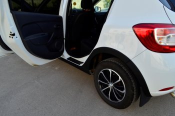 619 р. Накладки в проемы задних дверей KART (задние) Renault Sandero (B8) дорестайлинг (2014-2018) (Без покрытия)  с доставкой в г. Пермь. Увеличить фотографию 4