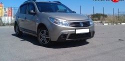 2 799 р. Низкая накладка Kart на передний бампер Renault Sandero (BS) (2009-2014) (Неокрашенная)  с доставкой в г. Пермь. Увеличить фотографию 3