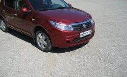 2 799 р. Низкая накладка Kart на передний бампер Renault Sandero (BS) (2009-2014) (Неокрашенная)  с доставкой в г. Пермь. Увеличить фотографию 4