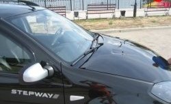 3 099 р. Обтекатель дворников Kart на автомобиль Renault Sandero (BS) (2009-2014) (Неокрашенное)  с доставкой в г. Пермь. Увеличить фотографию 3