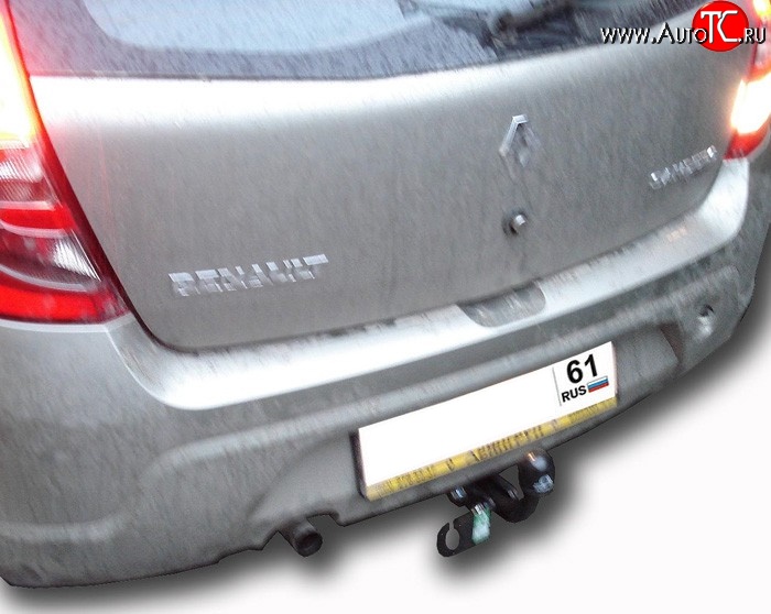 7 999 р. Фаркоп Лидер Плюс  Renault Sandero  (BS) (2009-2014) (Без электропакета)  с доставкой в г. Пермь