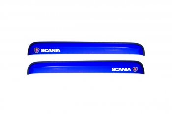 Дефлектора окон REIN Scania 4-series (1997-2007) (Прямые, синие)