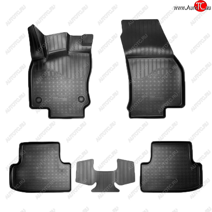 2 399 р. Коврики салона Norplast  Seat Ateca  5FP (2016-2025) (Цвет: черный)  с доставкой в г. Пермь