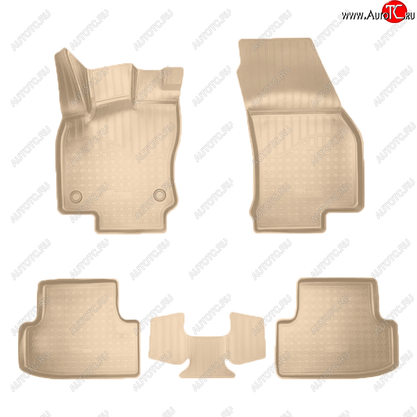 3 089 р. Коврики салона Norplast  Seat Ateca  5FP (2016-2025) (Цвет: бежевый)  с доставкой в г. Пермь
