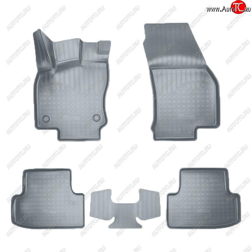 3 089 р. Коврики салона Norplast  Seat Ateca  5FP (2016-2025) (Цвет: серый)  с доставкой в г. Пермь