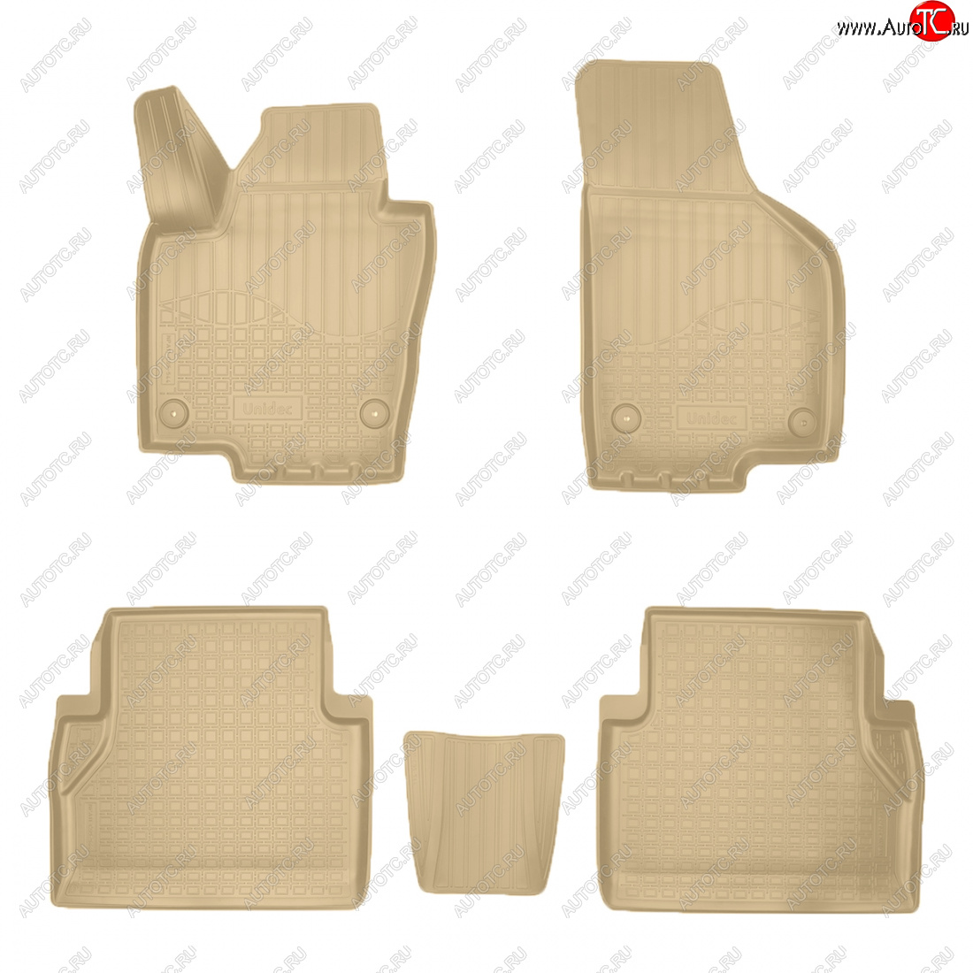 3 089 р. Коврики салона Norplast Unidec  Seat Alhambra  7N (2010-2020) дорестайлинг, рестайлинг (бежевые)  с доставкой в г. Пермь