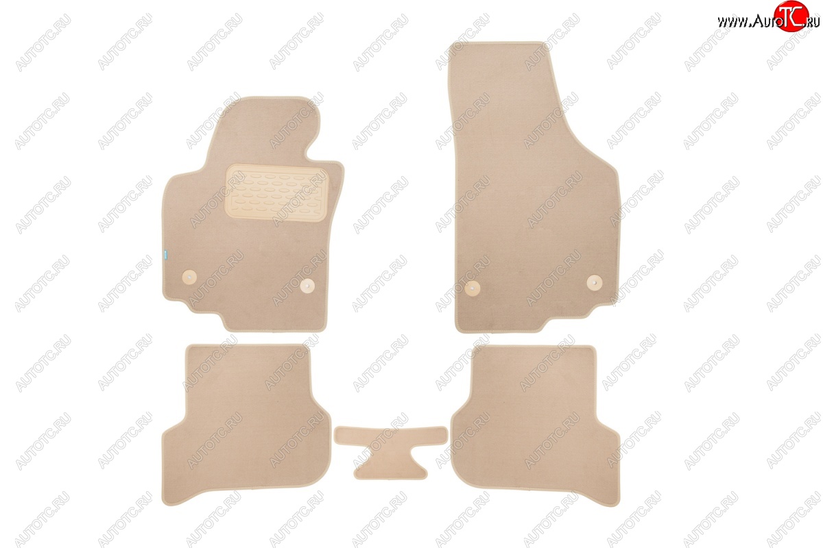 399 р. Коврики в салон Klever Premium (текстиль)  Seat Altea Freetrack (2008-2025) (Бежевый)  с доставкой в г. Пермь