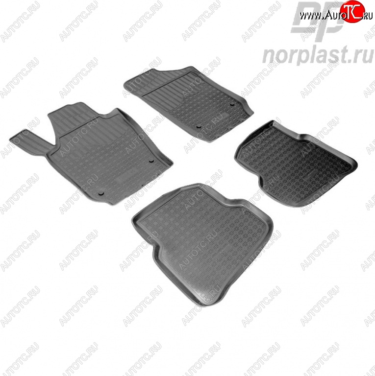 2 679 р. Комплект ковриков в салон Norplast Seat Ibiza 6J хэтчбэк 5 дв. доресталийнг (2008-2012) (черные)  с доставкой в г. Пермь